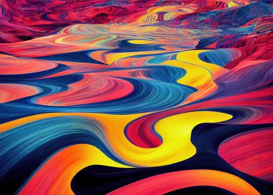 Vibrant colorful painting