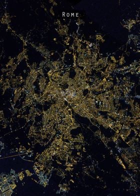Rome at night from space