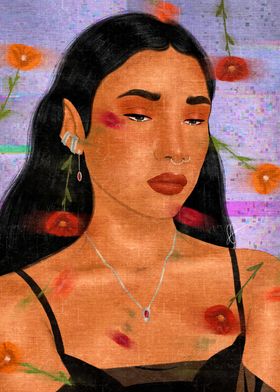 Kemena Sad Woman Portrait