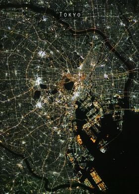 Tokyo at night from space