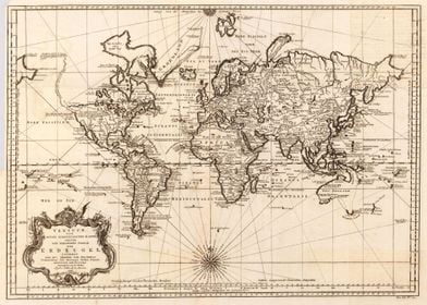 Vintage Map of the World