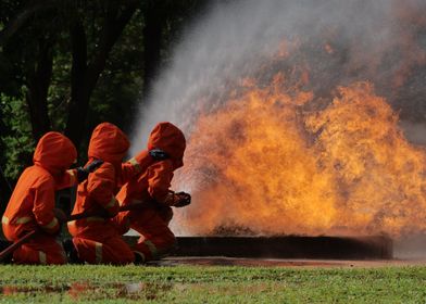 Firefighters Water Spray