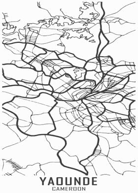 Yaounde Cameroon City Map