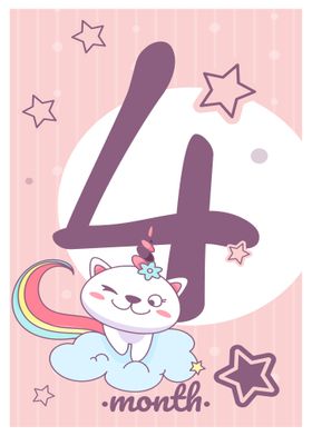 Cute unicorn cats birthday