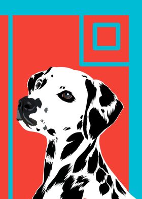 Dalmatian in vector style