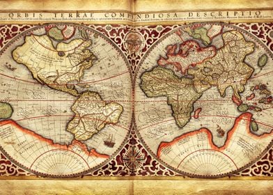 Vintage Map of the World