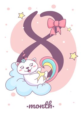 Cute unicorn cats birthday