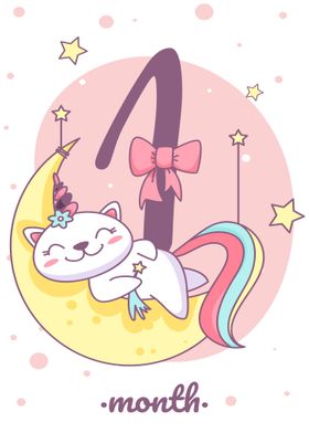 Cute unicorn cats birthday