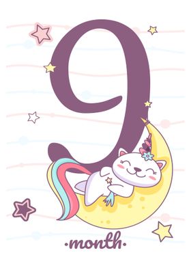 Cute unicorn cats birthday