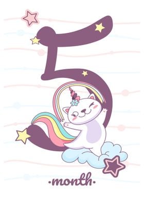 Cute unicorn cats birthday