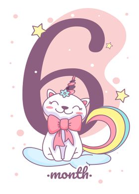 Cute unicorn cats birthday