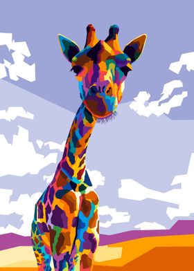 Giraffe Colorful Pop art