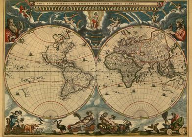 Vintage Map of the World