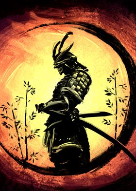 Japanese Samurai Moon