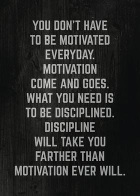 Discipline vs Motivation