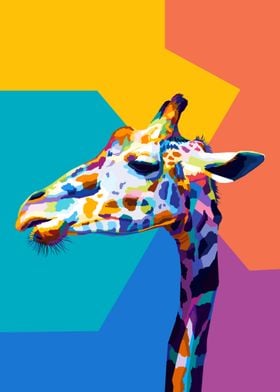 Giraffe Pop art