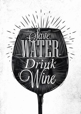 Poster save water