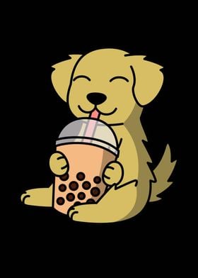 Golden Retriever Boba Tea