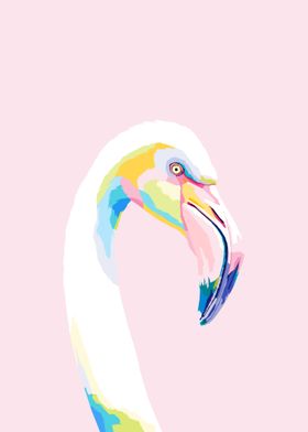 Flamingo Pop art