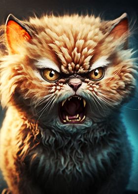 'Angry Cat' Poster by Muh Asdar | Displate