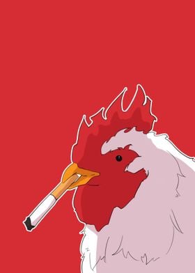 smoking chicken