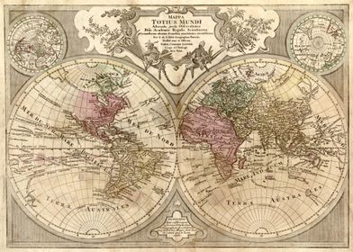 Vintage Map of the World