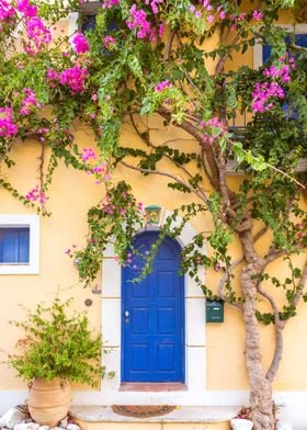 The blue door Greece