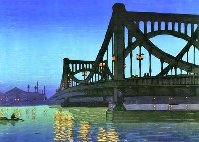 Ukiyo e Kiyosu Bridge