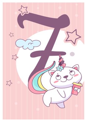 Cute unicorn cats birthday