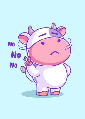 cute cow said no 
