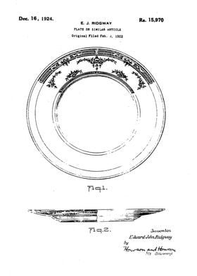 Retro Vintage Plate Patent