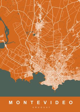 MONTEVIDEO Map URUGUAY