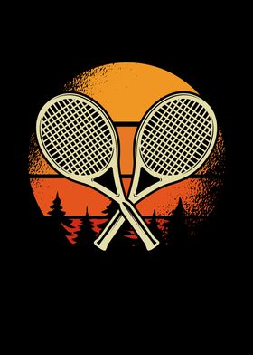 Tennis racket retro vintag