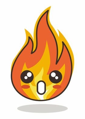 Emoticon Fire Wow Art