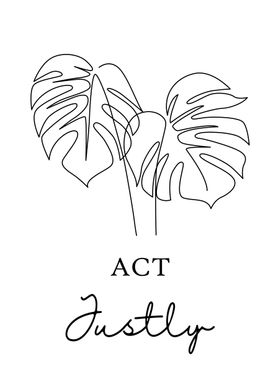 Act Justly Office Poster