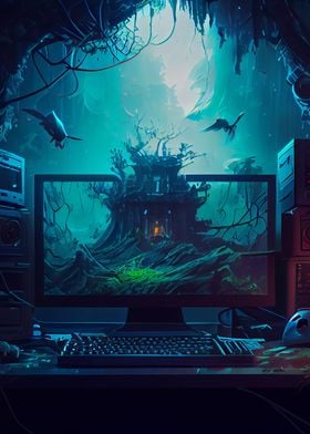 Gaming poster' Poster, picture, metal print, paint by PC Gaming