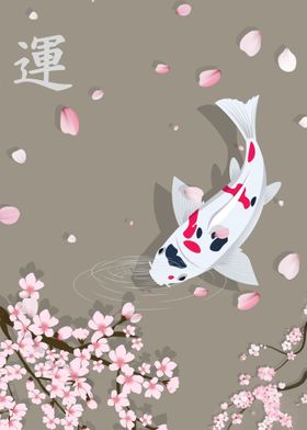 Japanese Art Lucky Koi