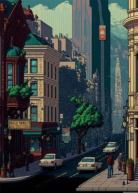 San francisco Pixel art