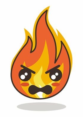 Emoticon Fire Angry Art