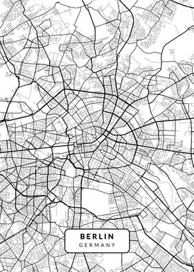 Berlin Map Black And White