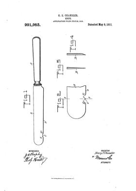 Retro Vintage Knife Patent