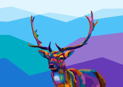 Deer Pop art