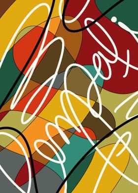 Abstract Line Art Poster