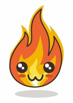 Emoticon Fire Cute Art