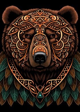 Bear grizzly tribal chief