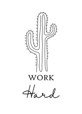 Work Hard Office Poster