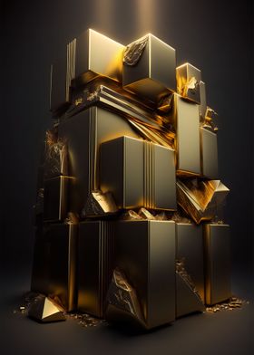 Geometric Gold Splendor