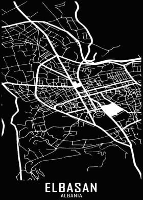 Elbasan Albania City Map