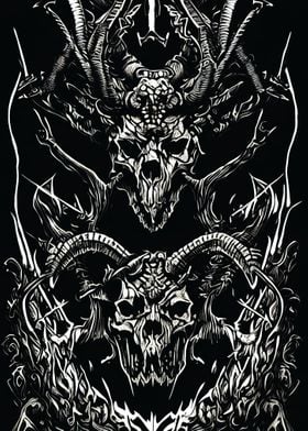 skull gothic satan 666