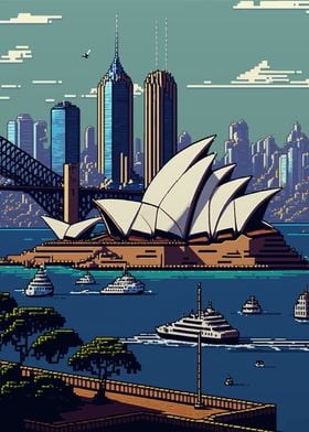 Sydney Pixel art
